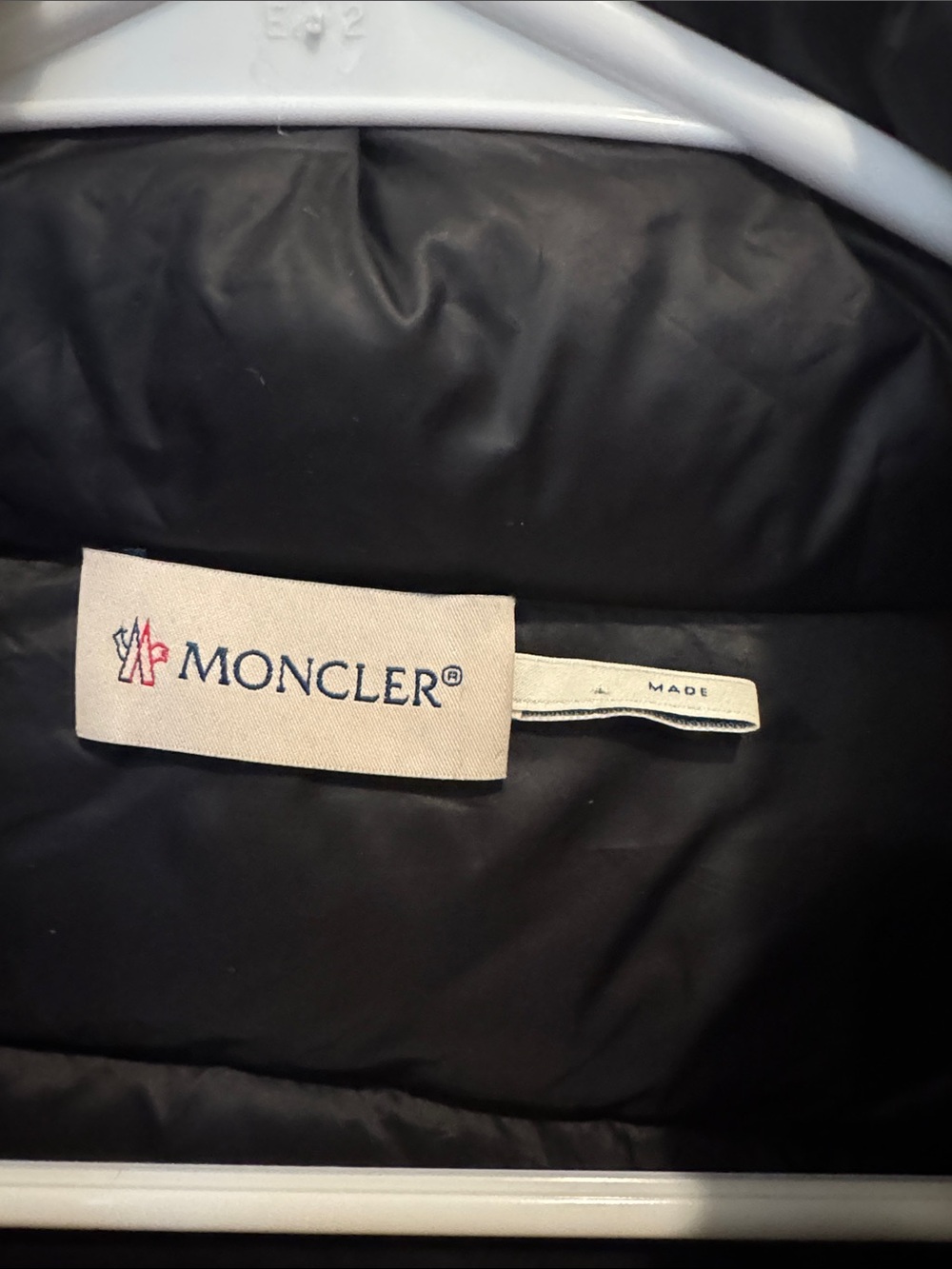 Authentic verified Moncler Black Quilted Puffer Jacket with Knit Sleeves - Picture 3 of 8